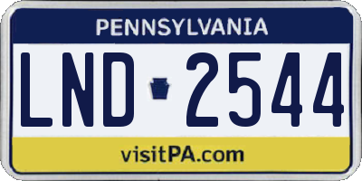 PA license plate LND2544
