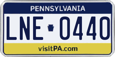 PA license plate LNE0440