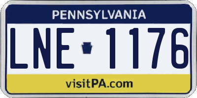PA license plate LNE1176