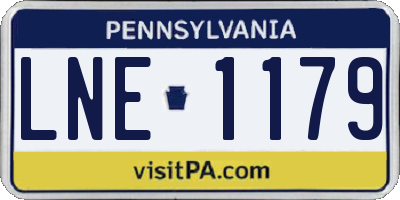 PA license plate LNE1179