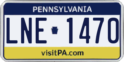 PA license plate LNE1470