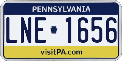 PA license plate LNE1656