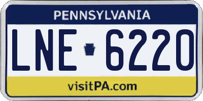 PA license plate LNE6220