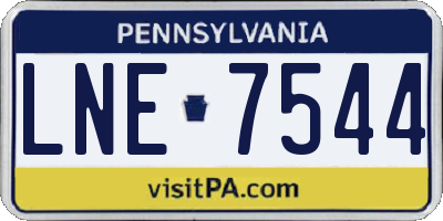 PA license plate LNE7544