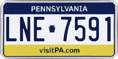 PA license plate LNE7591