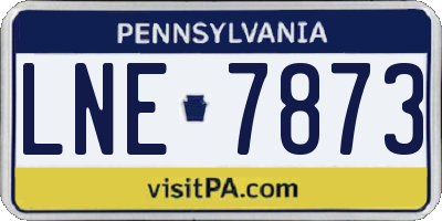 PA license plate LNE7873