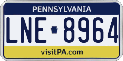 PA license plate LNE8964