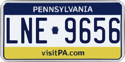 PA license plate LNE9656