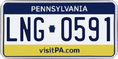 PA license plate LNG0591