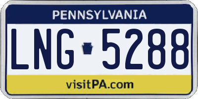 PA license plate LNG5288