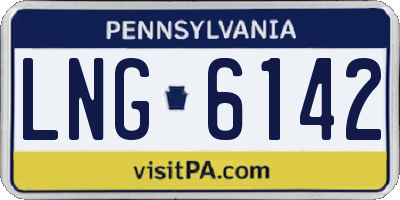 PA license plate LNG6142