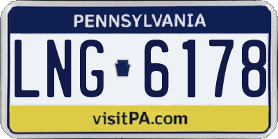 PA license plate LNG6178