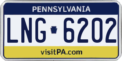 PA license plate LNG6202