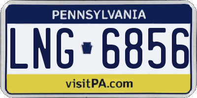 PA license plate LNG6856