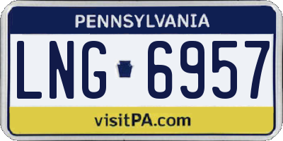PA license plate LNG6957