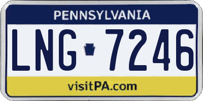PA license plate LNG7246