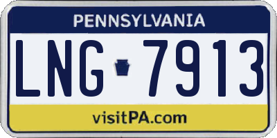 PA license plate LNG7913