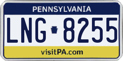 PA license plate LNG8255