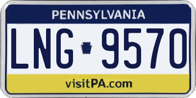 PA license plate LNG9570