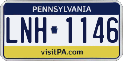 PA license plate LNH1146