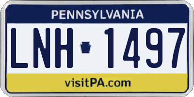 PA license plate LNH1497