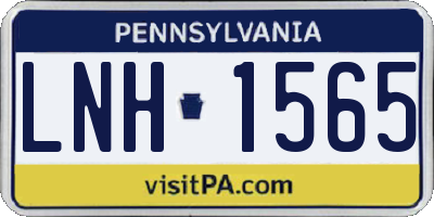 PA license plate LNH1565