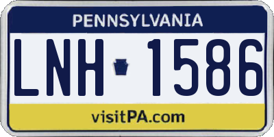 PA license plate LNH1586