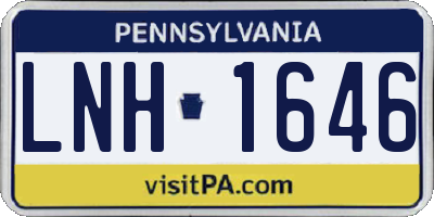 PA license plate LNH1646