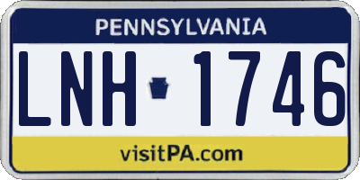 PA license plate LNH1746
