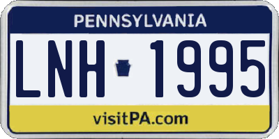 PA license plate LNH1995