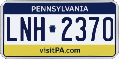PA license plate LNH2370