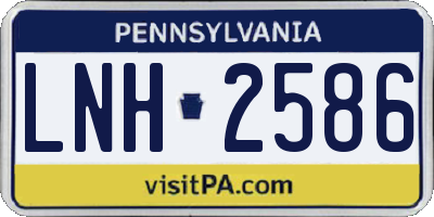 PA license plate LNH2586