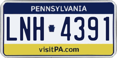 PA license plate LNH4391