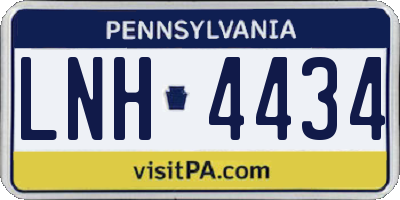 PA license plate LNH4434