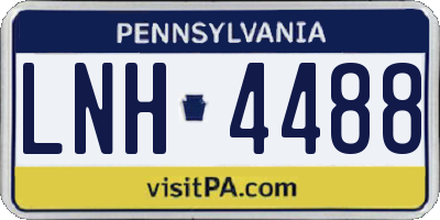 PA license plate LNH4488