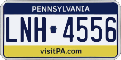 PA license plate LNH4556