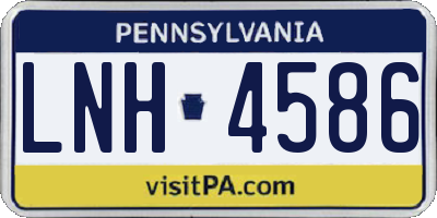 PA license plate LNH4586