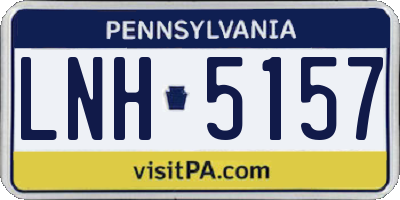 PA license plate LNH5157