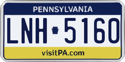 PA license plate LNH5160