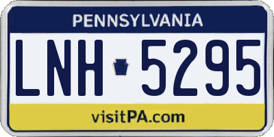 PA license plate LNH5295