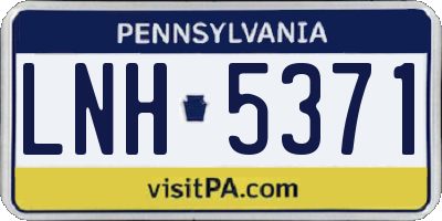PA license plate LNH5371