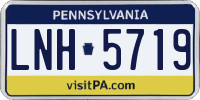 PA license plate LNH5719