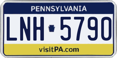 PA license plate LNH5790