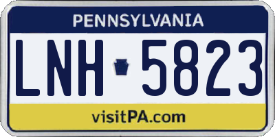 PA license plate LNH5823