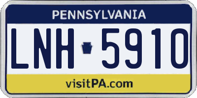 PA license plate LNH5910