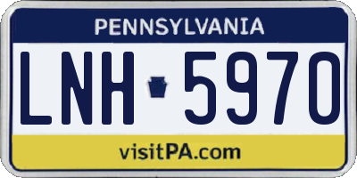 PA license plate LNH5970