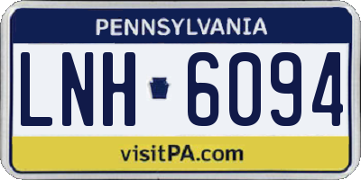 PA license plate LNH6094