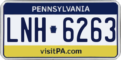 PA license plate LNH6263