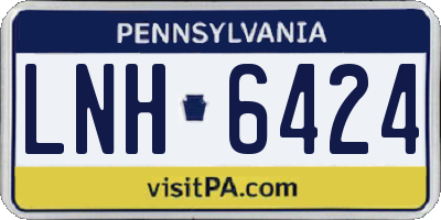 PA license plate LNH6424