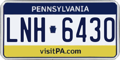 PA license plate LNH6430